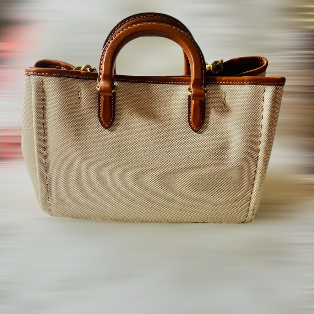 SOLD ❌❌ $498 BARELY USED Coach Reese 28 Canvas Tote Satchel - Picture 9 of 14